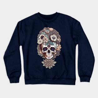 skull flower Crewneck Sweatshirt